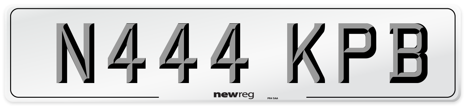 N444 KPB Number Plate from New Reg